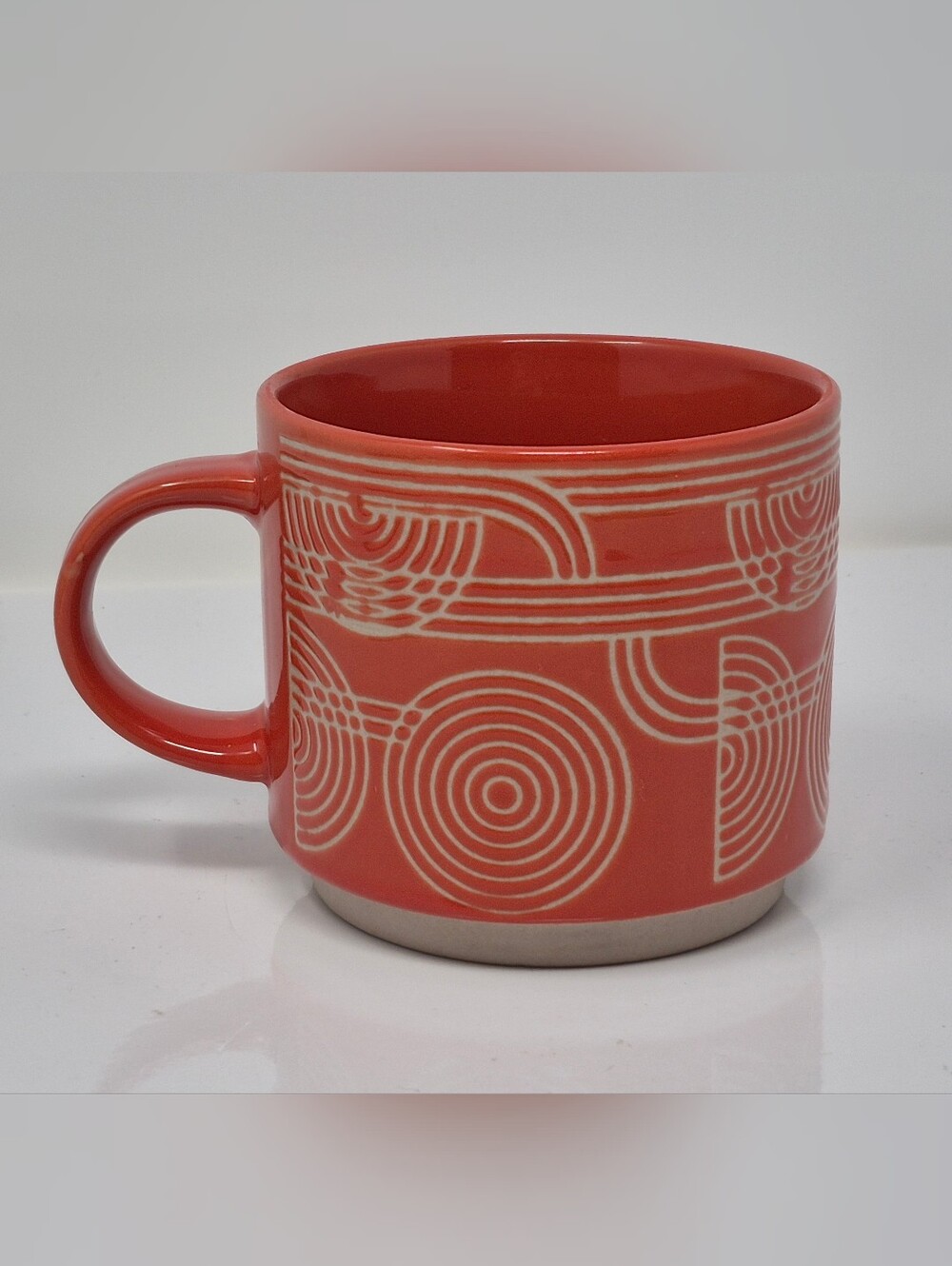 Orange Ceramic MCM Style Structube Mug
